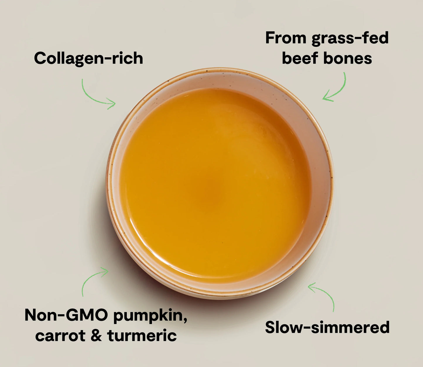 Bouillon d'os de bœuf nourri à l'herbe pour chiens