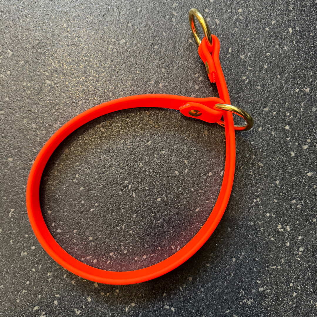 Neon Orange Slip Necklace 20in