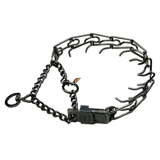 Herm Sprenger Collier De Travail Stainless Noir Avec Clip Quick Release