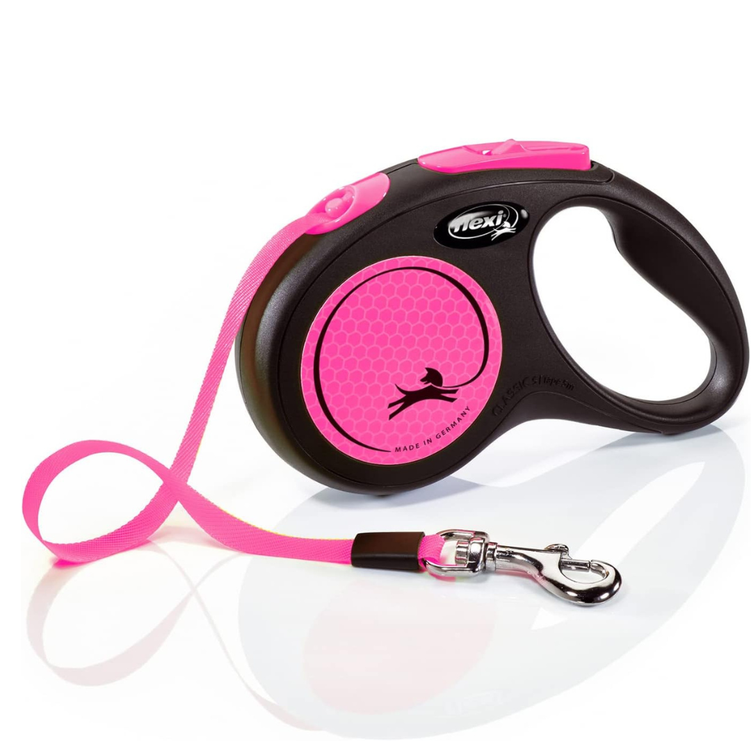 Flexi Neon Pink Retractable Leash