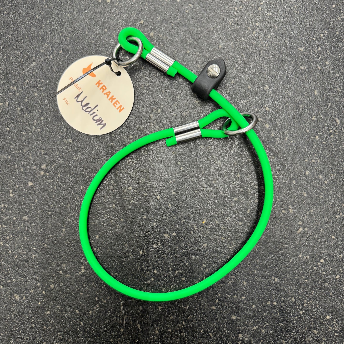 Green Round Biothane Slip Necklace