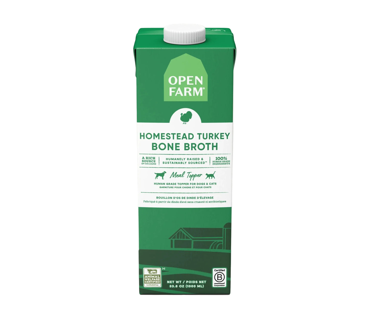 Bouillon d'os de dinde Homestead pour chiens