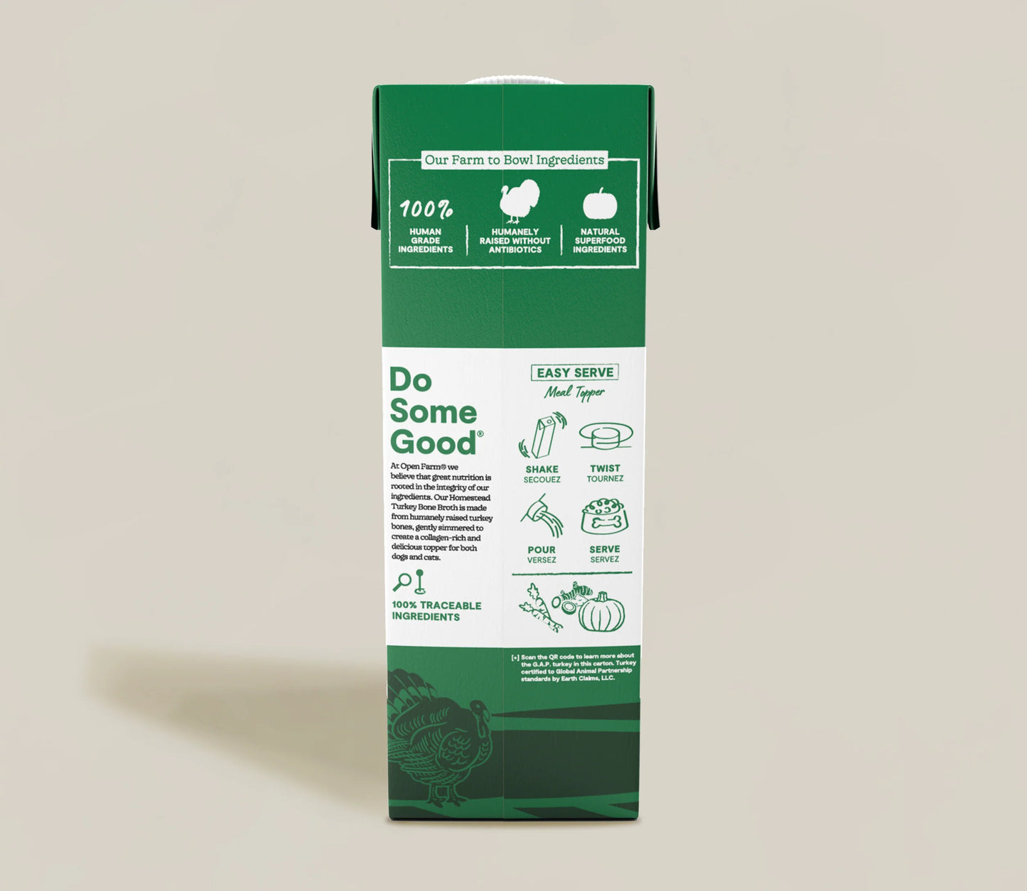 Bouillon d'os de dinde Homestead pour chiens