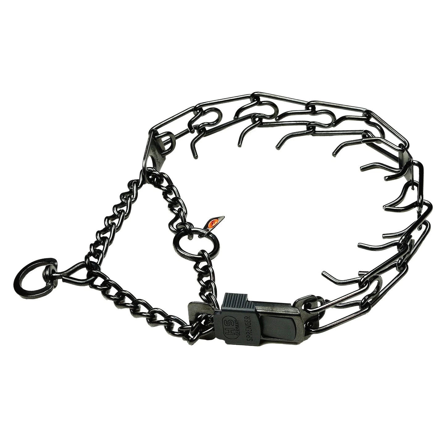 Herm Sprenger Collier De Travail Stainless Noir Avec Clip Quick Release